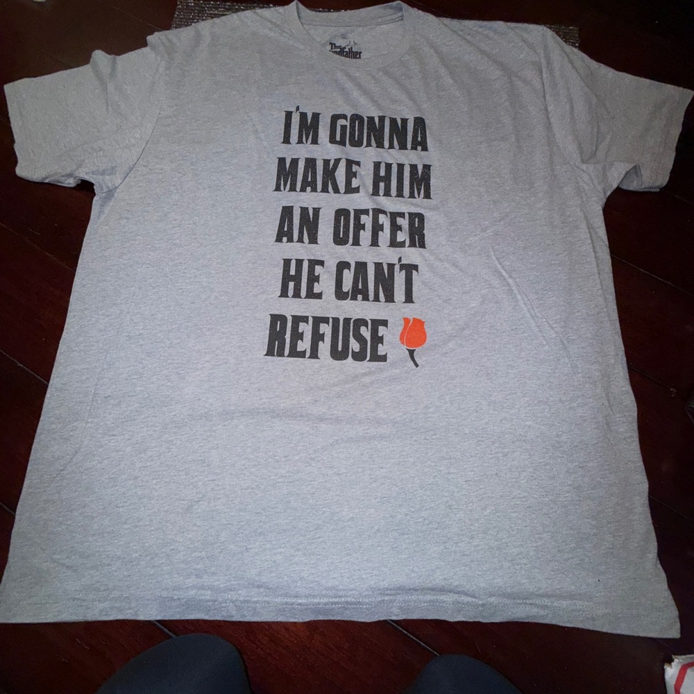The Godfather Contenders Graphic Tee Men XXXL Grey Excellent Movie